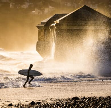 Surfing and Kayaking