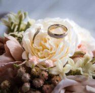 Wedding Rings on Flowers